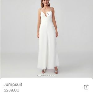 Fame and Partners Ivory Jumpsuit petite length